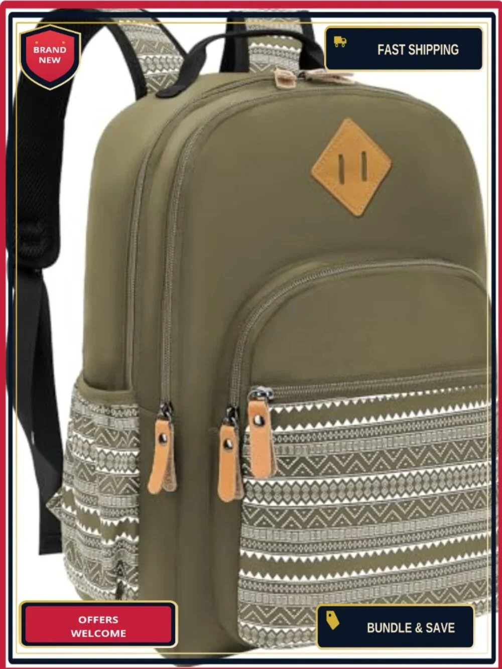 Lightweight Travel Backpack for Women with Laptop Compartment, Water-Resistant